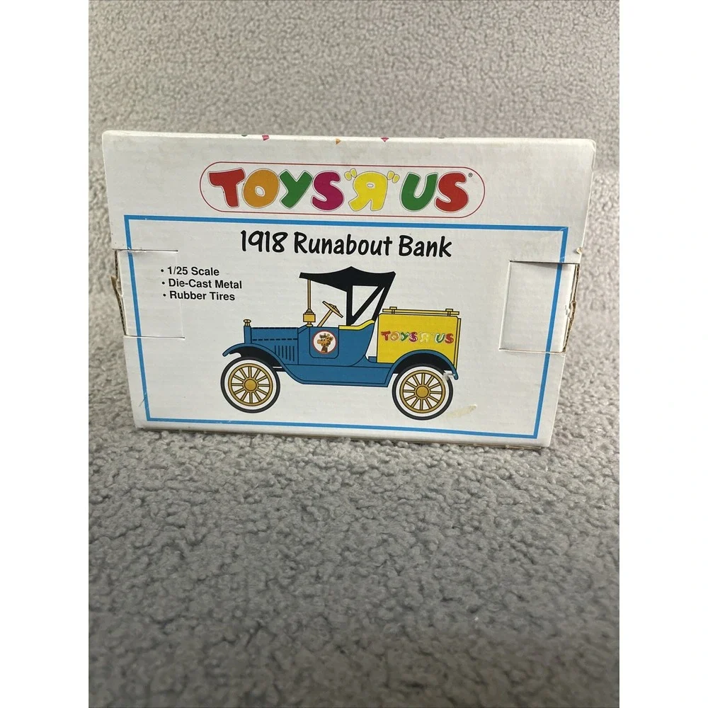 NEW Vintage Toys R Us Geoffrey 1918 Runabout‎ Die Cast Bank ERTL 1993 SEALED
